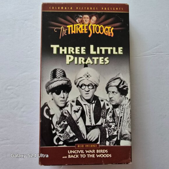 The Three Stooges Three Little Pirates VHS Includes Uncivil War Birds & Back - Picture 11 of 11